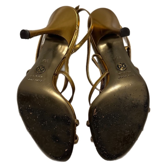 Dolce & Gabbana Gold Strappy Sandals 38.5 👠 - Picture 5 of 5